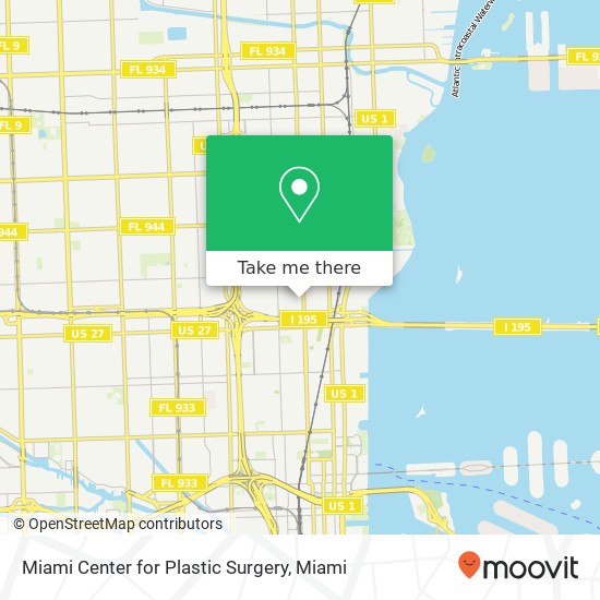 Mapa de Miami Center for Plastic Surgery