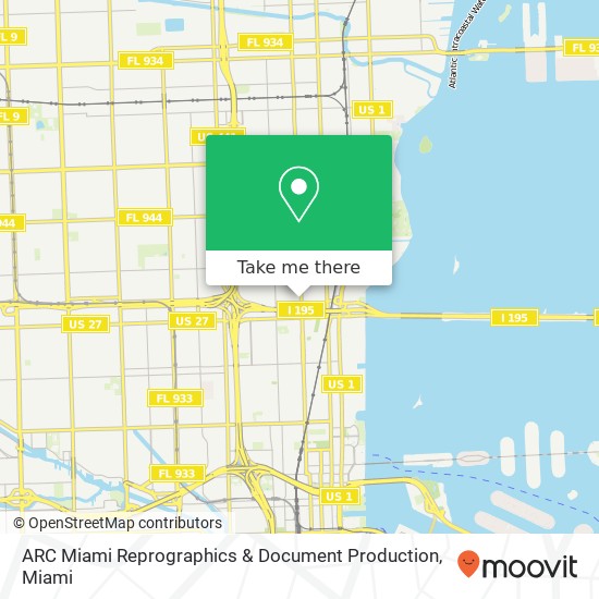 ARC Miami Reprographics & Document Production map