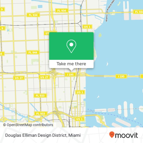 Douglas Elliman Design District map