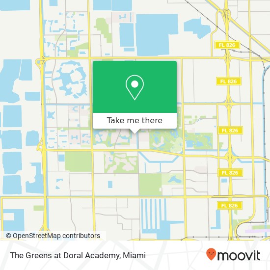 Mapa de The Greens at Doral Academy