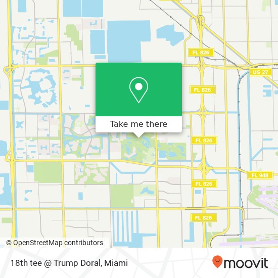 18th tee @ Trump Doral map