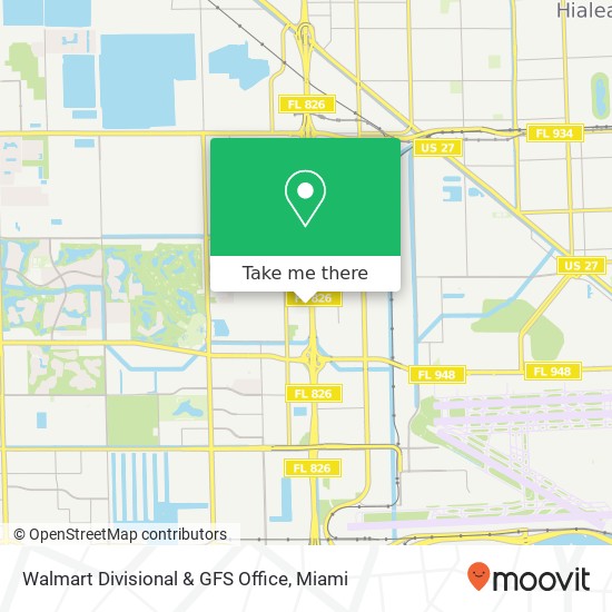 Mapa de Walmart Divisional & GFS Office