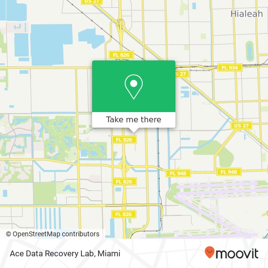 Mapa de Ace Data Recovery Lab