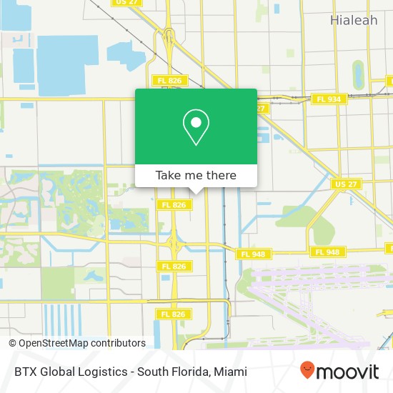 BTX Global Logistics - South Florida map