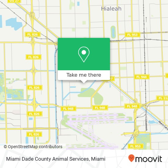Mapa de Miami Dade County Animal Services