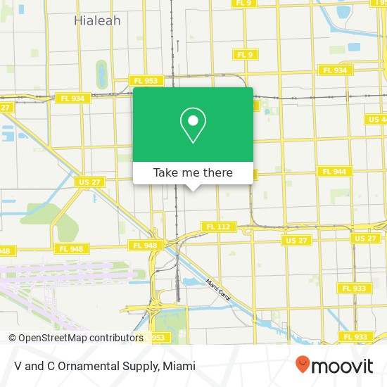 V and C Ornamental Supply map