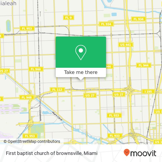 First baptist church of brownsville map