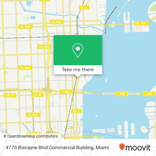 Mapa de 4770 Biscayne Blvd Commercial Building