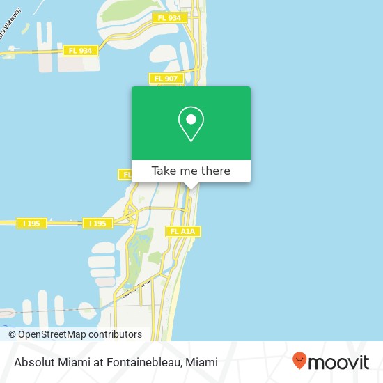 Mapa de Absolut Miami at Fontainebleau