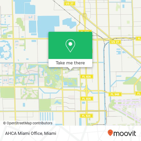 Mapa de AHCA Miami Office