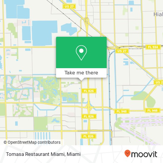 Tomasa Restaurant Miami map