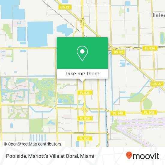 Poolside, Mariott's Villa at Doral map