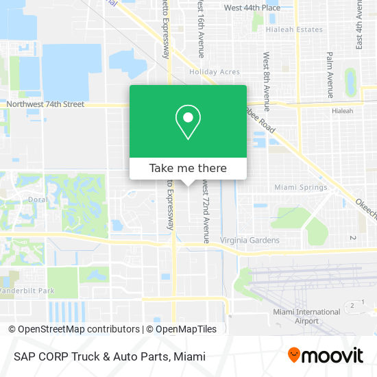 Mapa de SAP CORP Truck & Auto Parts