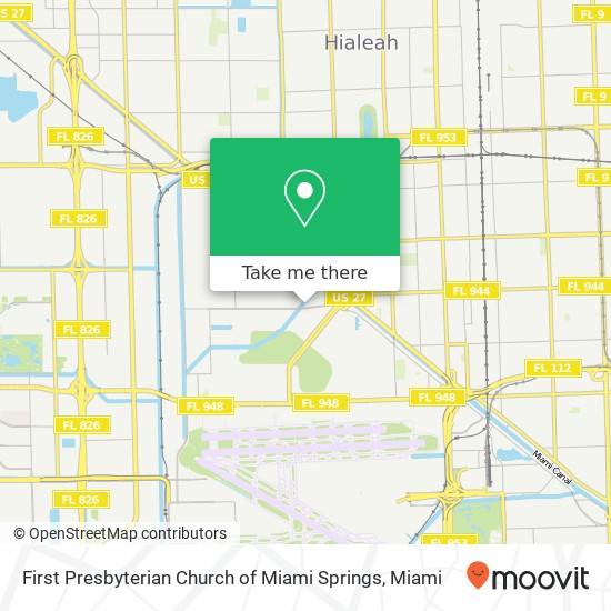First Presbyterian Church of Miami Springs map