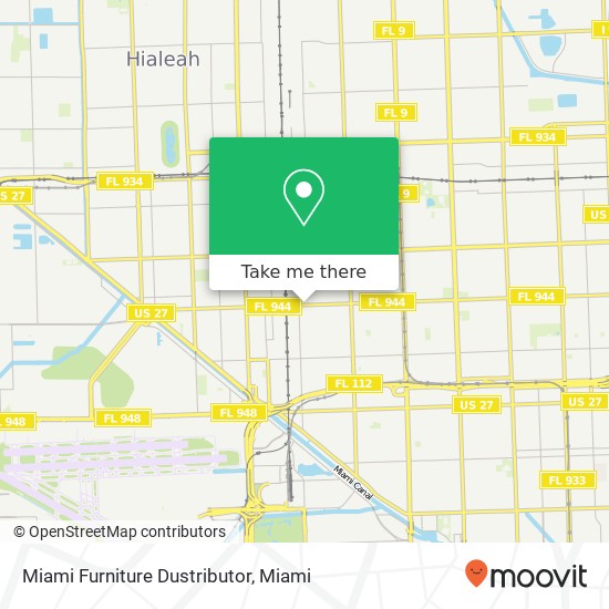 Mapa de Miami Furniture Dustributor