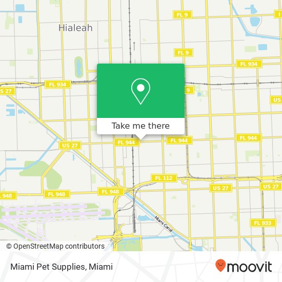 Mapa de Miami Pet Supplies