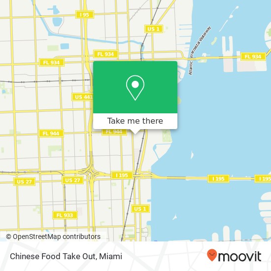 Mapa de Chinese Food Take Out