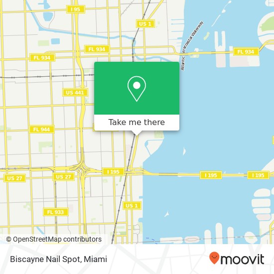 Biscayne Nail Spot map