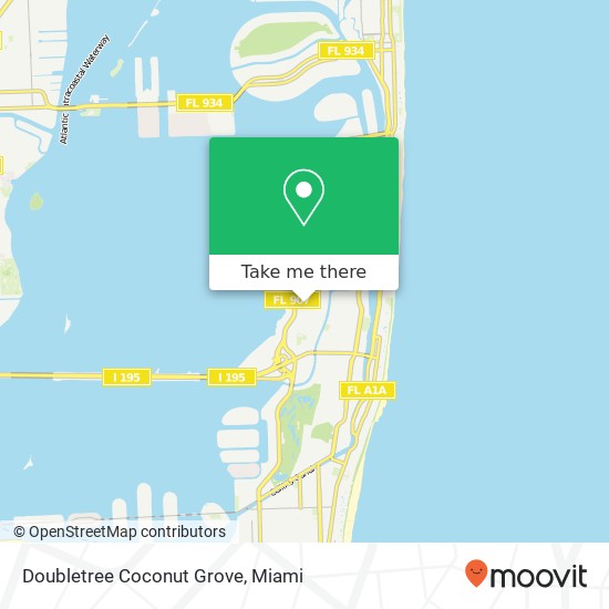 Doubletree Coconut Grove map