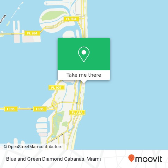 Mapa de Blue and Green Diamond Cabanas