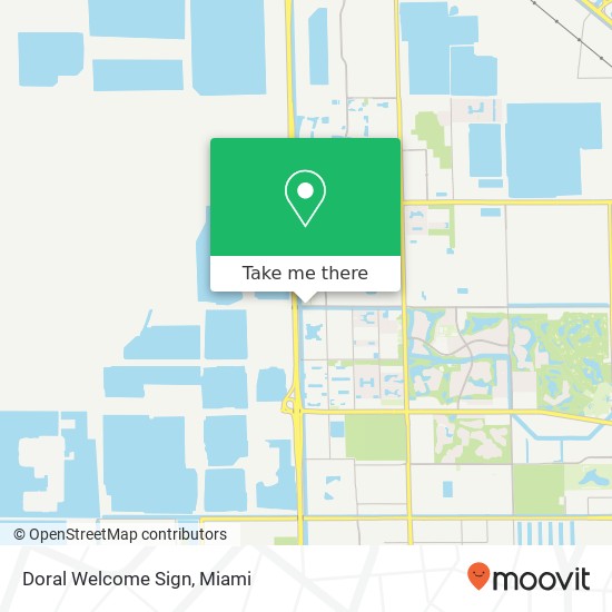 Doral Welcome Sign map