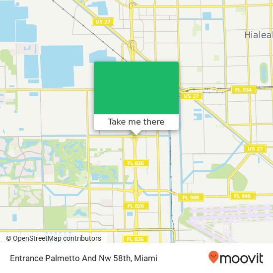 Mapa de Entrance Palmetto And Nw 58th