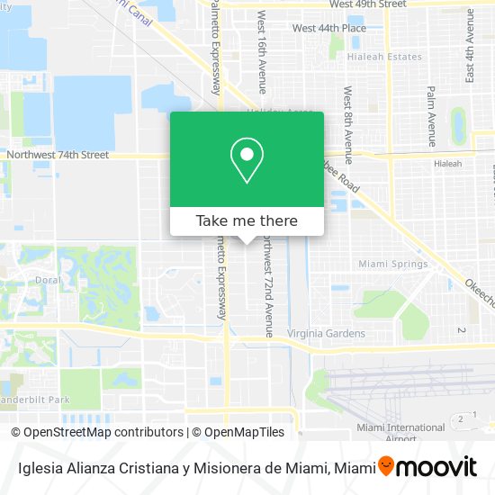 Mapa de Iglesia Alianza Cristiana y Misionera de Miami