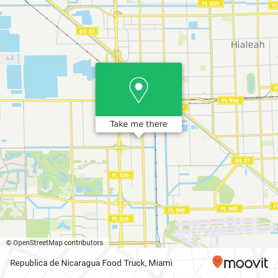 Republica de Nicaragua Food Truck map