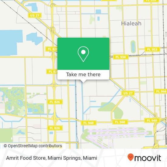 Amrit Food Store, Miami Springs map