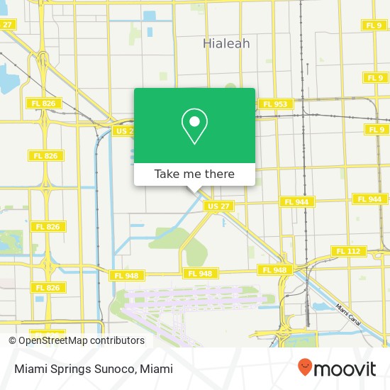 Miami Springs Sunoco map