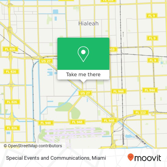 Special Events and Communications map