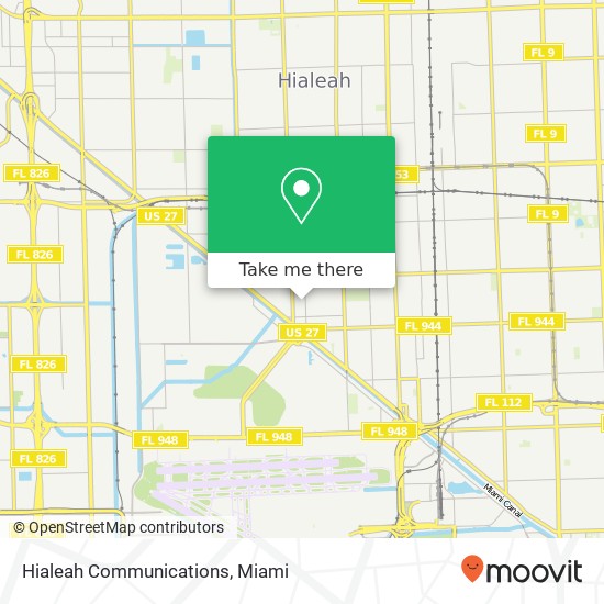 Mapa de Hialeah Communications