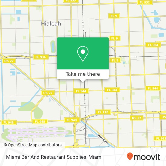 Miami Bar And Restaurant Supplies map