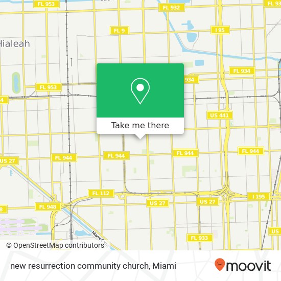 Mapa de new resurrection community church