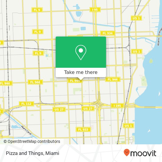 Pizza and Things map