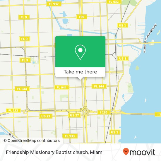 Friendship Missionary Baptist church map