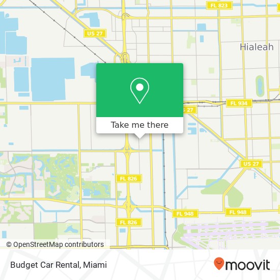 Budget Car Rental map