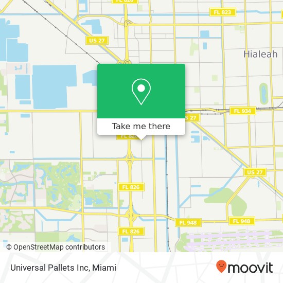 Mapa de Universal Pallets Inc