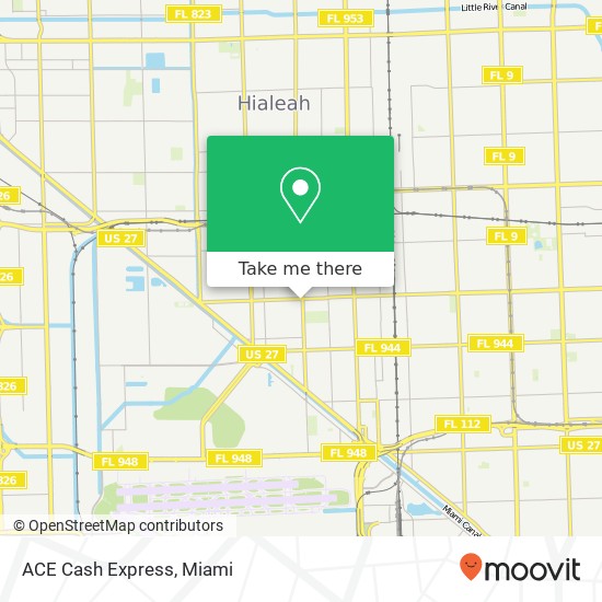 Mapa de ACE Cash Express