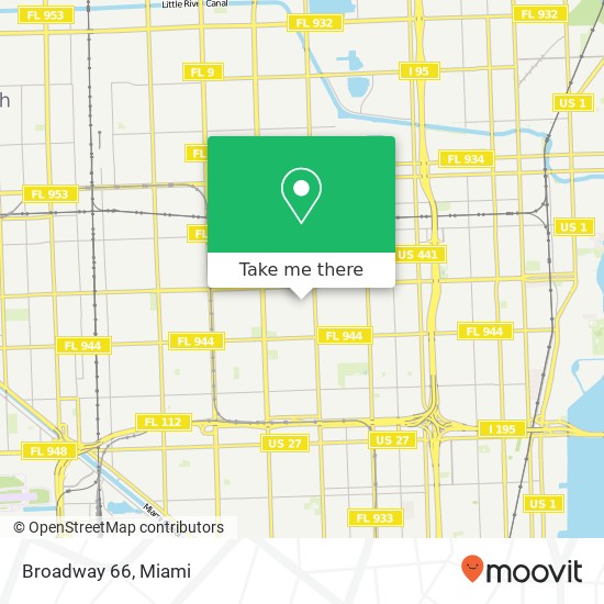 Mapa de Broadway 66