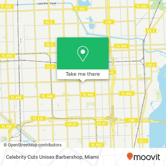 Mapa de Celebrity Cuts Unisex Barbershop