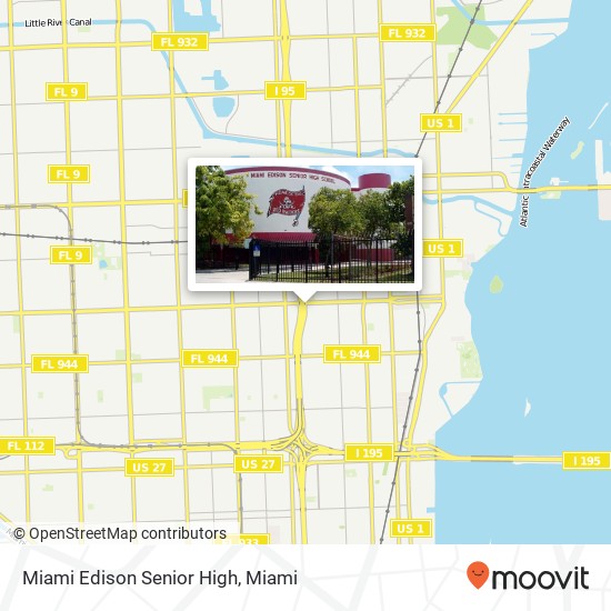 Mapa de Miami Edison Senior High
