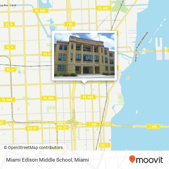 Mapa de Miami Edison Middle School