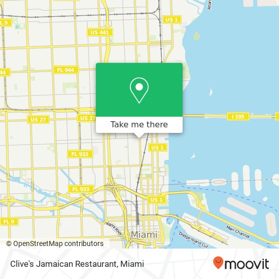 Mapa de Clive's Jamaican Restaurant