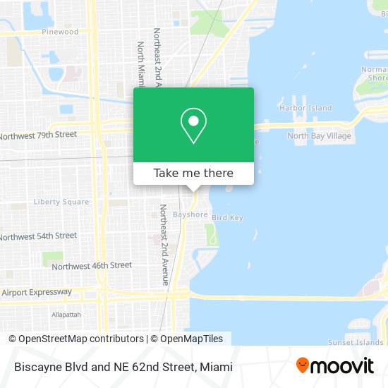 Biscayne Blvd and NE 62nd Street map