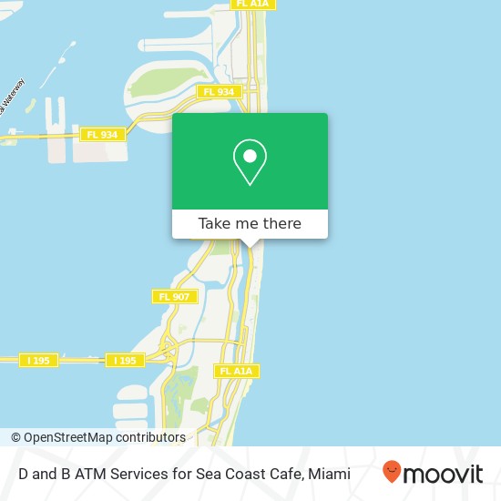 Mapa de D and B ATM Services for Sea Coast Cafe