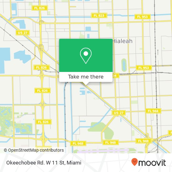 Mapa de Okeechobee Rd. W 11 St