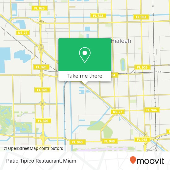 Mapa de Patio Tipico Restaurant