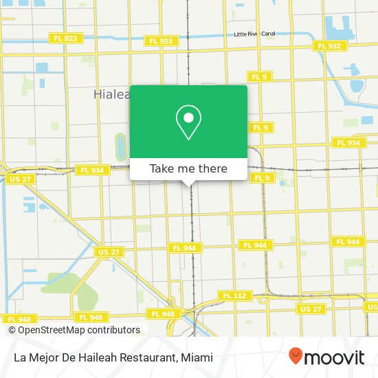 La Mejor De Haileah Restaurant map