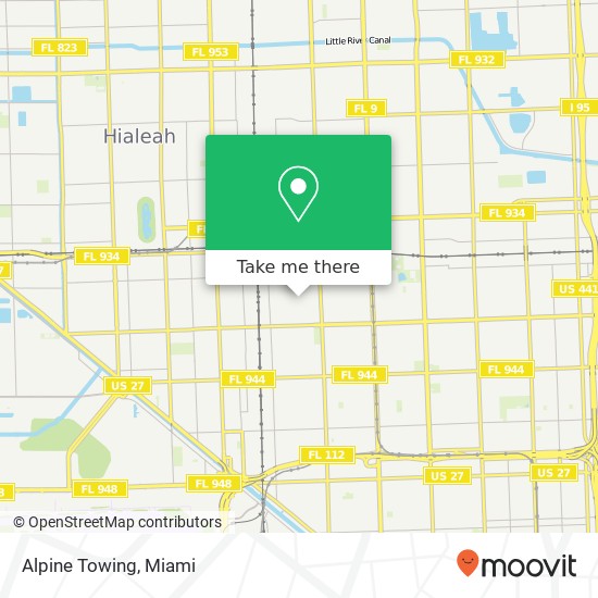 Alpine Towing map